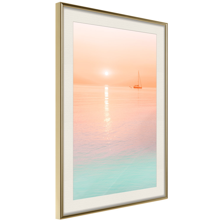 Wall Poster Summer Cruise - pastel seascape against a sunset backdrop 134999 additionalImage 3