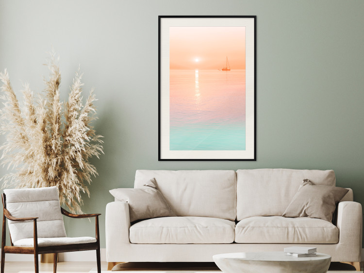 Wall Poster Summer Cruise - pastel seascape against a sunset backdrop 134999 additionalImage 24