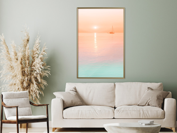 Wall Poster Summer Cruise - pastel seascape against a sunset backdrop 134999 additionalImage 7