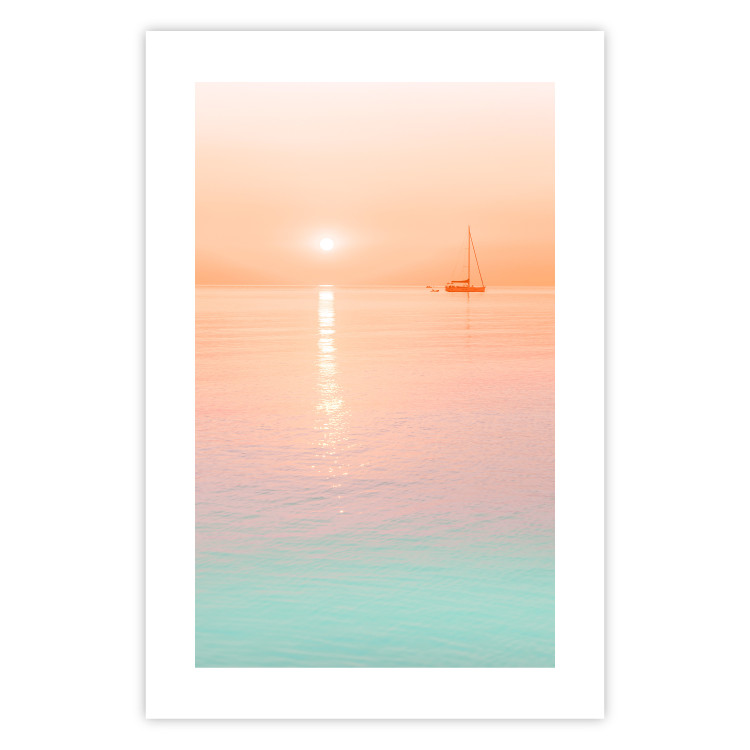 Wall Poster Summer Cruise - pastel seascape against a sunset backdrop 134999 additionalImage 19