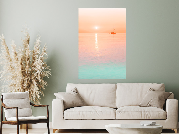 Wall Poster Summer Cruise - pastel seascape against a sunset backdrop 134999 additionalImage 2