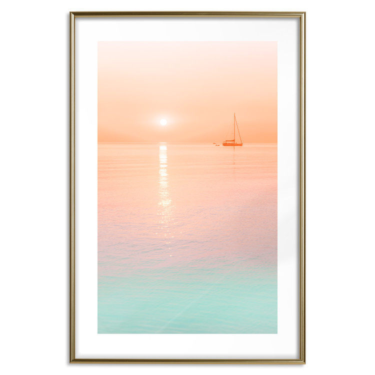 Wall Poster Summer Cruise - pastel seascape against a sunset backdrop 134999 additionalImage 16