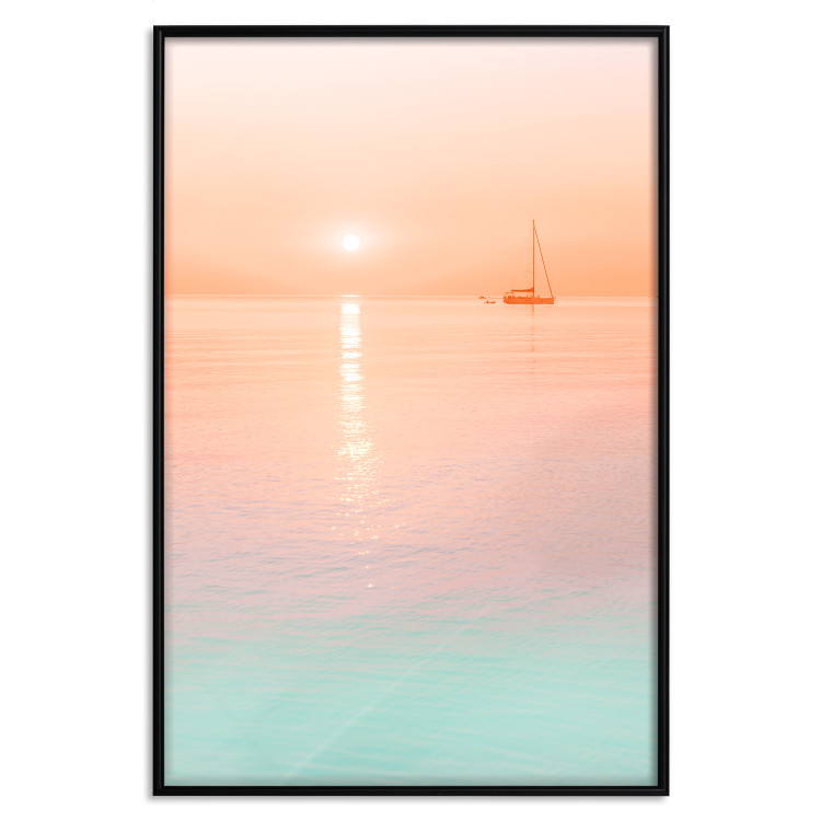 Wall Poster Summer Cruise - pastel seascape against a sunset backdrop 134999 additionalImage 18