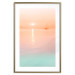 Wall Poster Summer Cruise - pastel seascape against a sunset backdrop 134999 additionalThumb 14