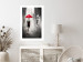 Wall Poster Rainy Encounter - black and white romantic landscape of a couple in the rain 135099 additionalThumb 3