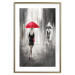Wall Poster Rainy Encounter - black and white romantic landscape of a couple in the rain 135099 additionalThumb 16