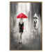 Wall Poster Rainy Encounter - black and white romantic landscape of a couple in the rain 135099 additionalThumb 27