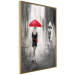 Wall Poster Rainy Encounter - black and white romantic landscape of a couple in the rain 135099 additionalThumb 14