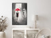 Wall Poster Rainy Encounter - black and white romantic landscape of a couple in the rain 135099 additionalThumb 4