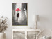 Wall Poster Rainy Encounter - black and white romantic landscape of a couple in the rain 135099 additionalThumb 5