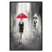 Wall Poster Rainy Encounter - black and white romantic landscape of a couple in the rain 135099 additionalThumb 26