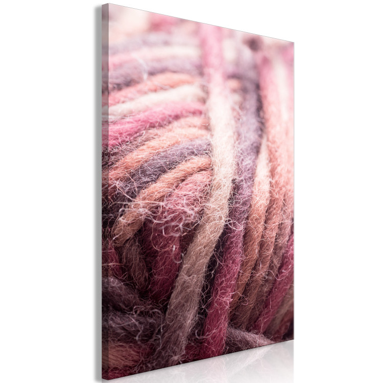 Canvas Art Print Pink balls of yarn - Modern photo in pastel colors 135699 additionalImage 2