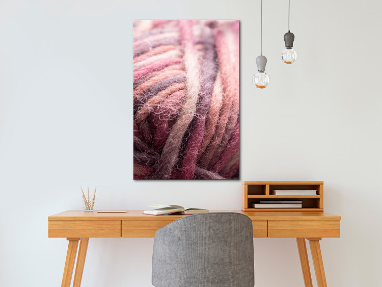 Canvas Art Print Pink balls of yarn - Modern photo in pastel colors 135699 additionalImage 3