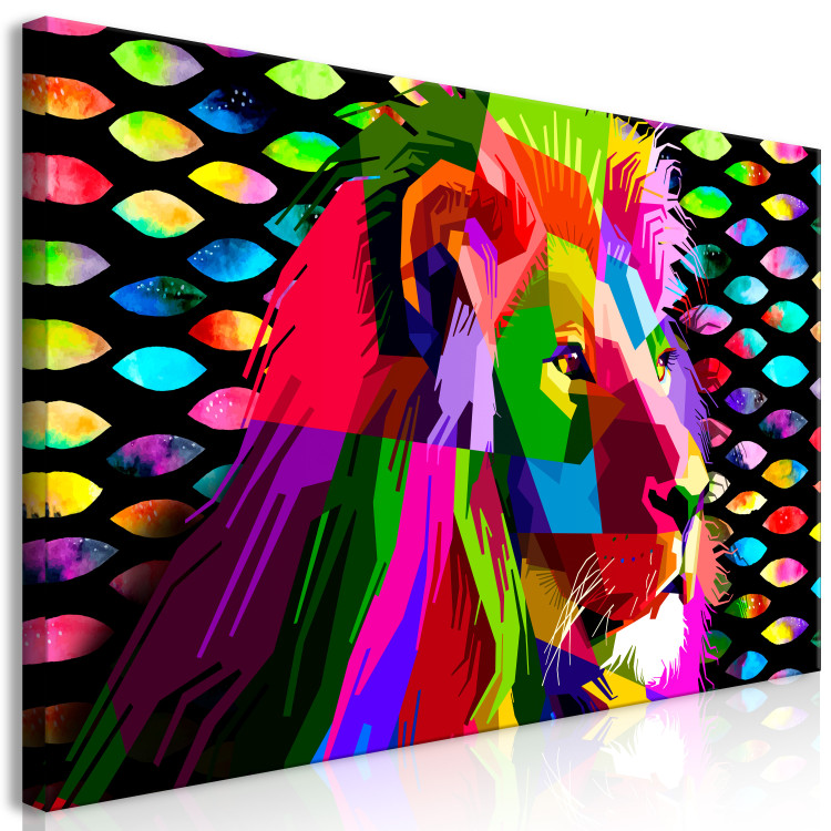 Large canvas print Rainbow Lion II [Large Format] 136399 additionalImage 2