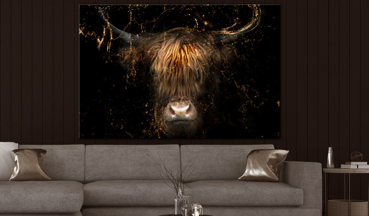 Large canvas print Golden Bull [Large Format] 138699 additionalImage 3