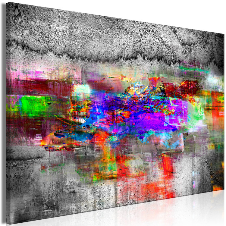 Canvas Art Print Colorful Elevation (1-piece) Wide - modern abstraction 142799 additionalImage 2