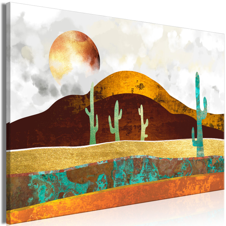 Canvas Cactus Landscape (1-piece) Wide - desert landscape in sunlight 142999 additionalImage 2