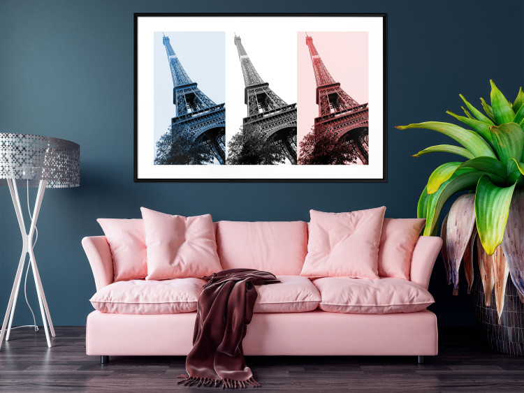 Poster Paris Collage - Three Photos of the Eiffel Tower in the National Colors of France 144799 additionalImage 17