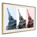 Poster Paris Collage - Three Photos of the Eiffel Tower in the National Colors of France 144799 additionalThumb 6