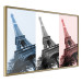 Poster Paris Collage - Three Photos of the Eiffel Tower in the National Colors of France 144799 additionalThumb 3