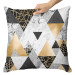Decorative Microfiber Pillow Elegenat geometry - a minimalist design with imitation marble and gold cushions 146799 additionalThumb 5