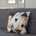 Decorative Microfiber Pillow Elegenat geometry - a minimalist design with imitation marble and gold cushions 146799 additionalThumb 6