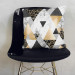 Decorative Microfiber Pillow Elegenat geometry - a minimalist design with imitation marble and gold cushions 146799 additionalThumb 4
