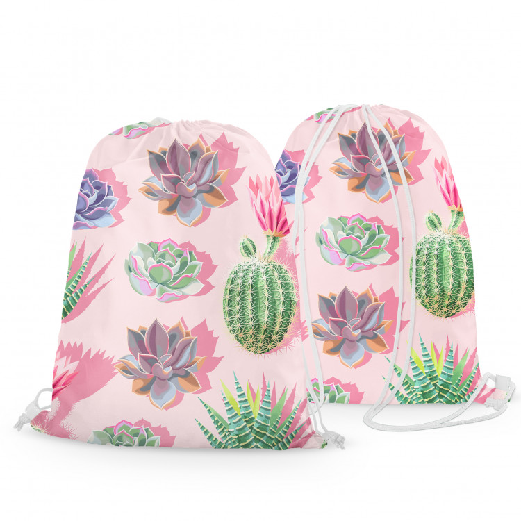 Backpack Cactus gallery - graphic composition of succulents in shades of pink 147399 additionalImage 3