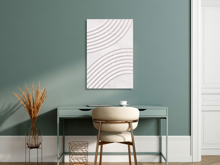 Canvas Art Print Structural Patterns - Rounded Elements Carved in Cement 149899 additionalImage 3