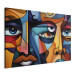 Large canvas print Colorful Faces - A Geometric Composition in the Style of Picasso [Large Format] 151099 additionalThumb 2