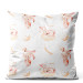Decorative Velor Pillow Rabbit in the Clouds - Adventures of a Pet in the Night Sky Full of Stars 151299