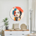 Round Canvas Shades of Femininity - Portrait With Abstract Patches of Color 151599 additionalThumb 2
