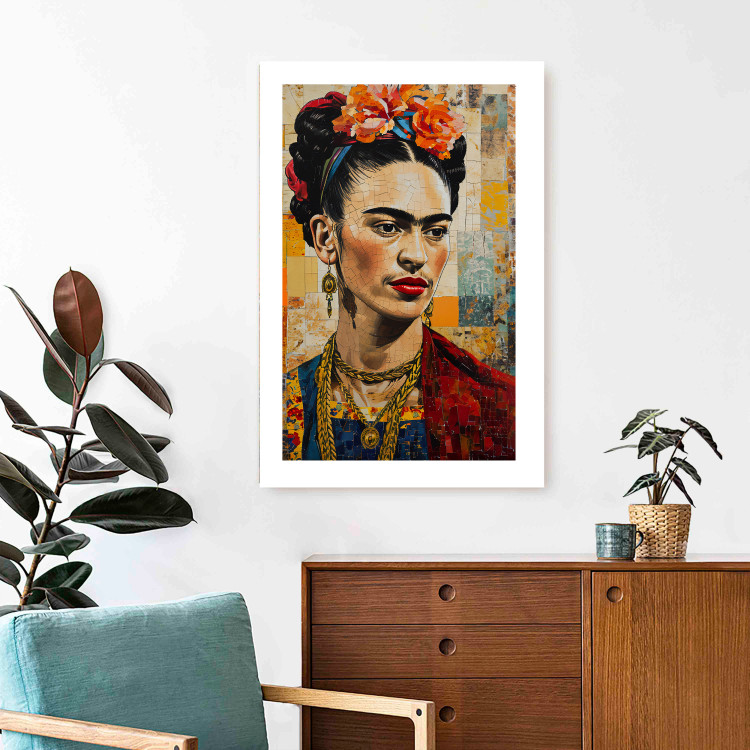 Wall Poster Frida Kahlo - Mosaic Portrait Inspired by Klimt’s Style 152199 additionalImage 12