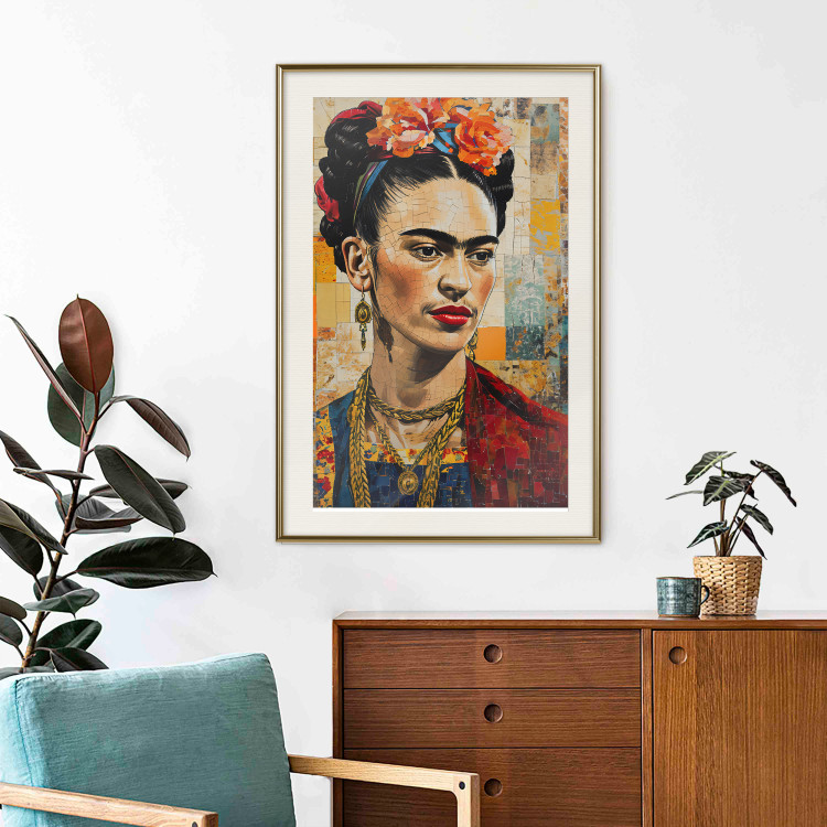 Wall Poster Frida Kahlo - Mosaic Portrait Inspired by Klimt’s Style 152199 additionalImage 15