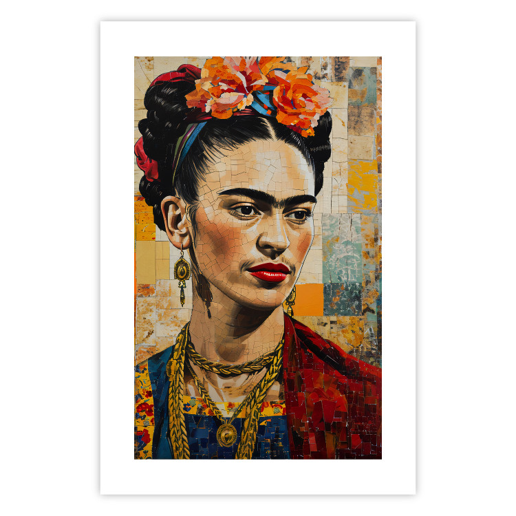 Wall Poster Frida Kahlo - Mosaic Portrait Inspired by Klimt’s Style 152199 additionalImage 19