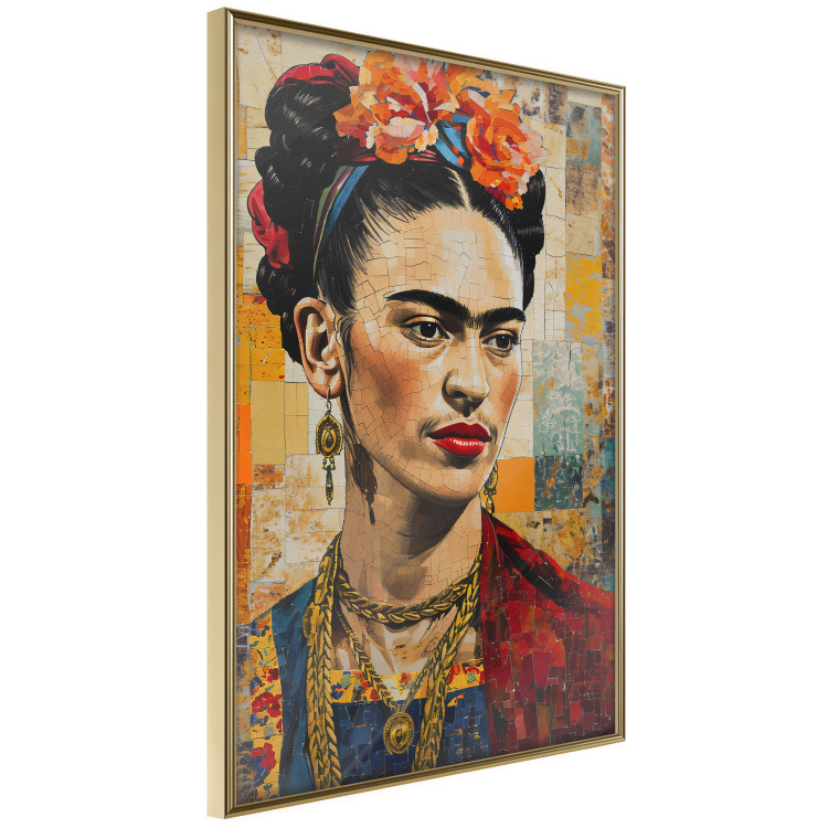 Wall Poster Frida Kahlo - Mosaic Portrait Inspired by Klimt’s Style 152199 additionalImage 6