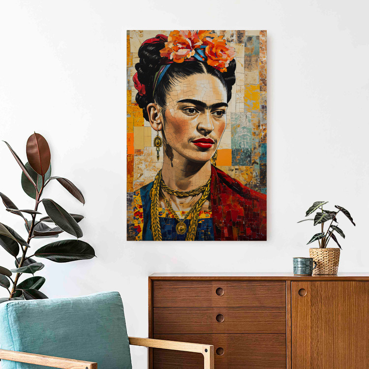 Wall Poster Frida Kahlo - Mosaic Portrait Inspired by Klimt’s Style 152199 additionalImage 11