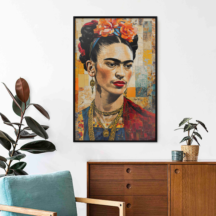 Wall Poster Frida Kahlo - Mosaic Portrait Inspired by Klimt’s Style 152199 additionalImage 13