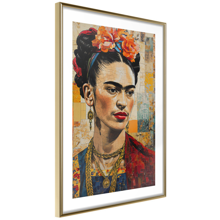 Wall Poster Frida Kahlo - Mosaic Portrait Inspired by Klimt’s Style 152199 additionalImage 8