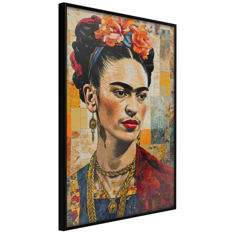 Wall Poster Frida Kahlo - Mosaic Portrait Inspired by Klimt’s Style 152199 additionalImage 4