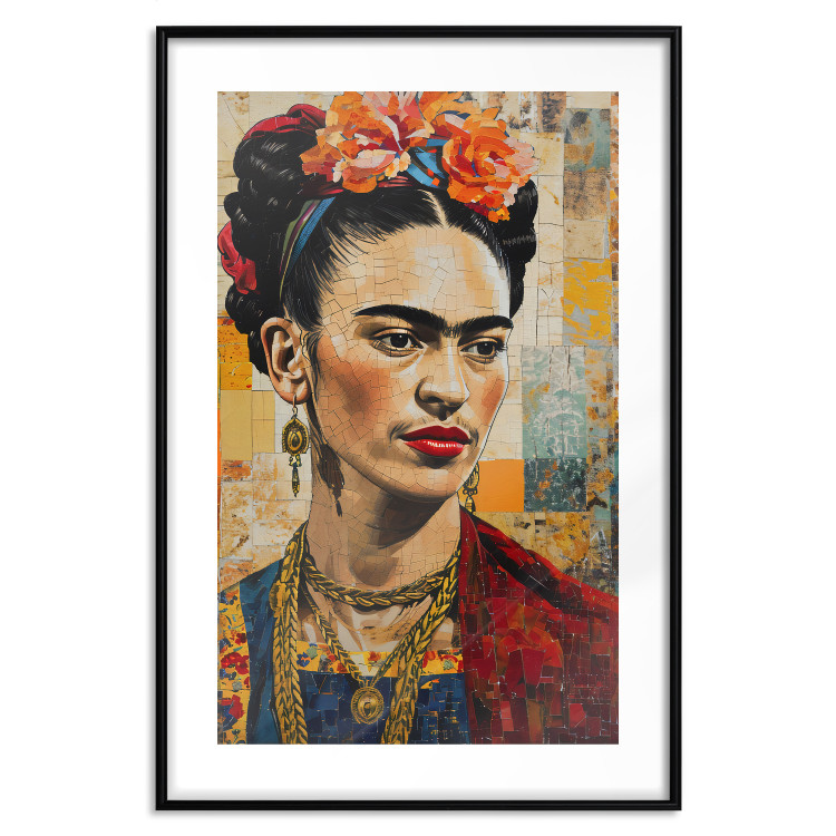 Wall Poster Frida Kahlo - Mosaic Portrait Inspired by Klimt’s Style 152199 additionalImage 22