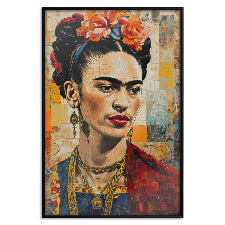 Wall Poster Frida Kahlo - Mosaic Portrait Inspired by Klimt’s Style 152199 additionalImage 20