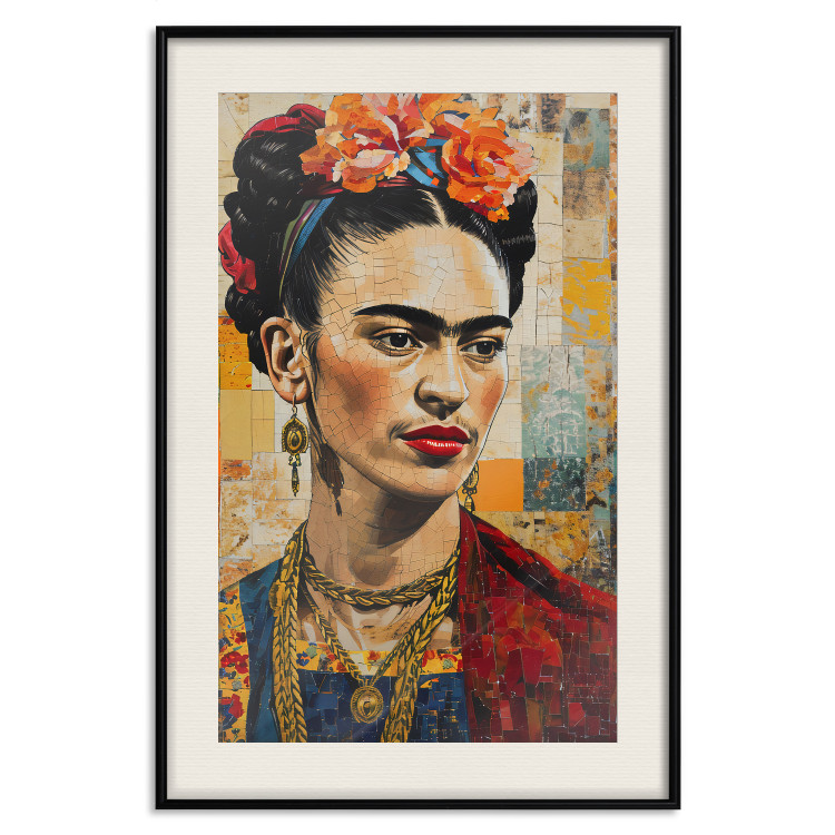 Wall Poster Frida Kahlo - Mosaic Portrait Inspired by Klimt’s Style 152199 additionalImage 25