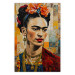 Wall Poster Frida Kahlo - Mosaic Portrait Inspired by Klimt’s Style 152199