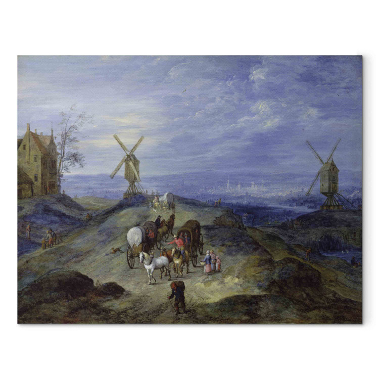 Reproduction Painting Landscape with Two Windmills 153899