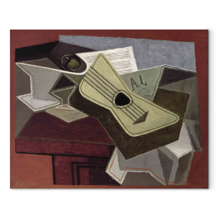 Reproduction Painting Guitar and Newspaper 154999