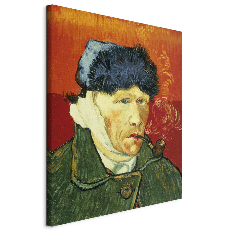 Reproduction Painting Selfportrait with fur hat, bandaged ear and tobacco pipe 158699 additionalImage 2