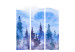 Room Divider Watercolor Landscape - Cobalt Forest of Christmas Trees on the Background of Mountain Peaks [Room Dividers] 159799 additionalThumb 7