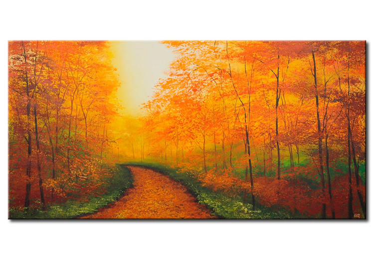 Canvas The road through the forest 49599