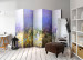 Folding Screen Painted Meadow II - dandelions on a filigree background in artistic motif 95499 additionalThumb 2